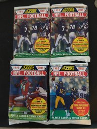 1990 Score Series 1 Card Packs Lot Of 4