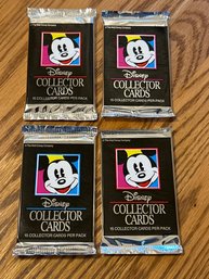 Disney Lot Of (4) Unopened 1991 Collector Cards