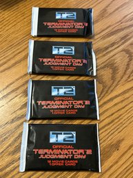 Terminator 2, Lot Of (4) Unopened 1991 Packs