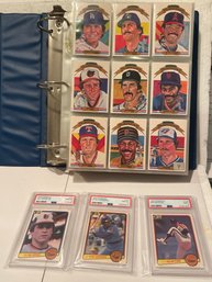 1983 Donruss Baseball Complete Set In Binder - 3 Cards PSA Graded