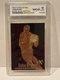 Graded Gem-Mint 10 KOBE BRYANT 1996 Skybox 23K Black Gold ROOKIE Card