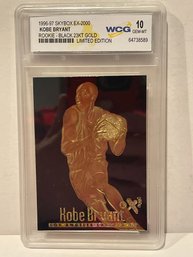 Graded Gem-Mint 10 KOBE BRYANT 1996 Skybox 23K Black Gold ROOKIE Card