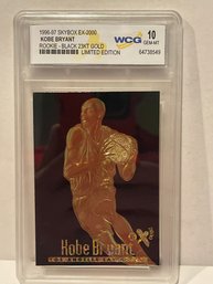 Graded Gem-Mint 10 KOBE BRYANT 1996 Skybox 23K Black Gold ROOKIE Card