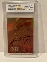 1996-97 Fleer 23KT Gold Kobe Bryant Rookie Purple Signature #43200 WCG 10