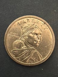 Sacagawea Dollar Coin - Date On Rim