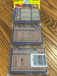 1984 Topps Baseball Rack Pack With HOF Nolan Ryan Showing!