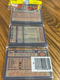 1984 Topps Baseball Rack Pack With HOF Ryne Sandberg Showing!