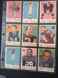 1959 Topps Football Card Lot Of 9