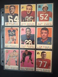 1959 Topps Football Card Lot Of 9
