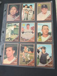 1962 Topps Baseball Card Lot Of 9