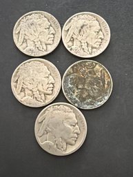 Buffalo Nickel Lot Of 5