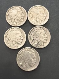 Buffalo Nickel Lot Of 5