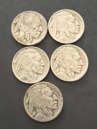 Buffalo Nickel Lot Of 5