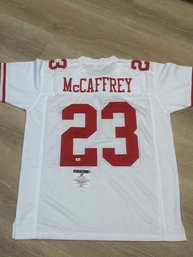 Christian McCaffrey Autographed Jersey With COA