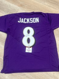 Lamar Jackson Autographed Jersey With COA