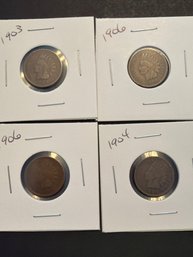 Indian Head Penny Lot Of 4