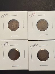Indian Head Penny Lot Of 4