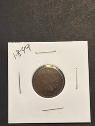 1899 Indian Head Penny Clipped