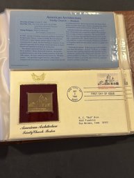 Golden Replicas Of United States Stamps 22kt Gold - Lot Of 4