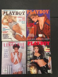 Playboy Magazine Lot Of 4
