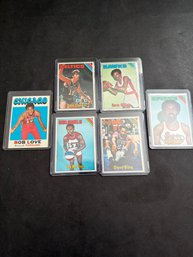 1970s Basketball Card Lot Of 6