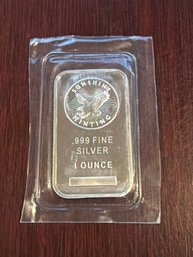 Silver Bar .999 Fine 1 Ounce