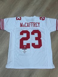 Christian McCaffrey Autographed Jersey With COA