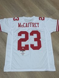 Christian McCaffrey Autographed Jersey With COA