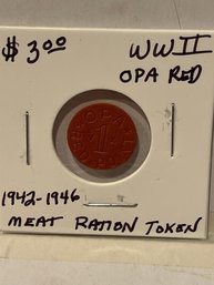 WW2 OPA RED RATION TOKEN MM