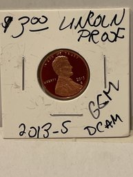 2013 S Lincoln Shield Cent Proof Penny From US Proof Mint Proof Set