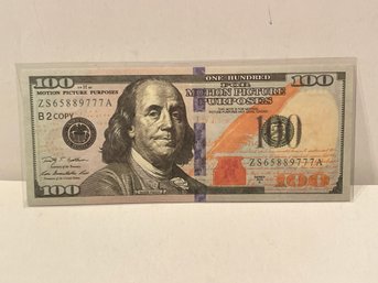 Motion Picture 2022 Series Replica Theatre Fake Prop Paper Money 100 Dollar Bill
