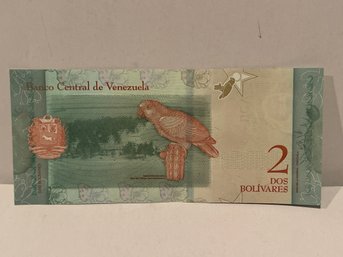 VENEZUELA 2 Bolivares Soberanos Year 2018 World Paper Money UNC Currency Bill