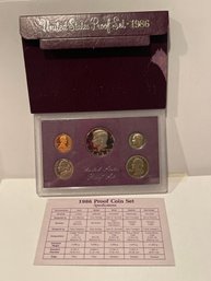 1986 Clad Proof Set U.S. Mint Original Government Packaging