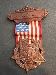 Ladies Of The Grand Army Republic 1886 FCL Medal Ribbon GAR Vintage Original