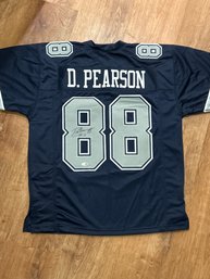 Drew Pearson Autographed Cowboys Jersey With COA