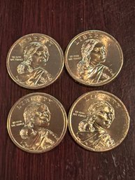 2015 D Sacagawea Dollar Coin Lot Of 4. BU