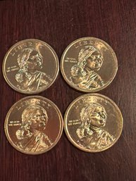 2015 D Sacagawea Dollar Coin Lot Of 4. BU