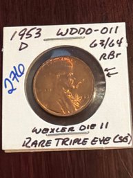 1953 D Wheat Penny Wexler Die