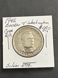 1946 Booker T Washington Half Dollar. BU