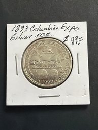 1893 Colombian Expo Half Dollar. Appears BU.