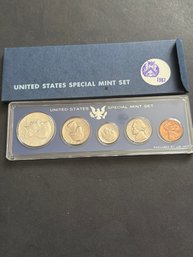 1967 UNITED STATES Special Mint Set SMS In Mint Box 5 COINS W/ Silver Kennedy