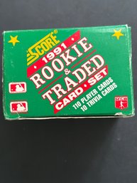 1991 Score Baseball Rookie And Traded Set