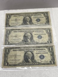 1935 D  $1 Silver Certificates  - Lot Of 3