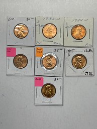 Lincoln Pennies - Lot Of 7 Assorted