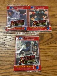 1984 Donruss Action All Stars Lot Of (3) Unopened Packs.