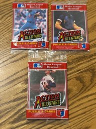1984 Donruss Action All Stars Lot Of (3) Unopened Packs.