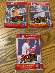 1984 Donruss Action All Stars Lot Of (3) Unopened Packs.
