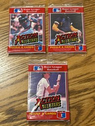 1984 Donruss Action All Stars Lot Of (3) Unopened Packs.