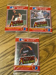 1984 Donruss Action All Stars Lot Of (3) Unopened Packs.