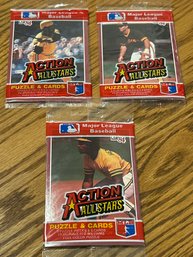 1984 Donruss Action All Stars Lot Of (3) Unopened Packs.